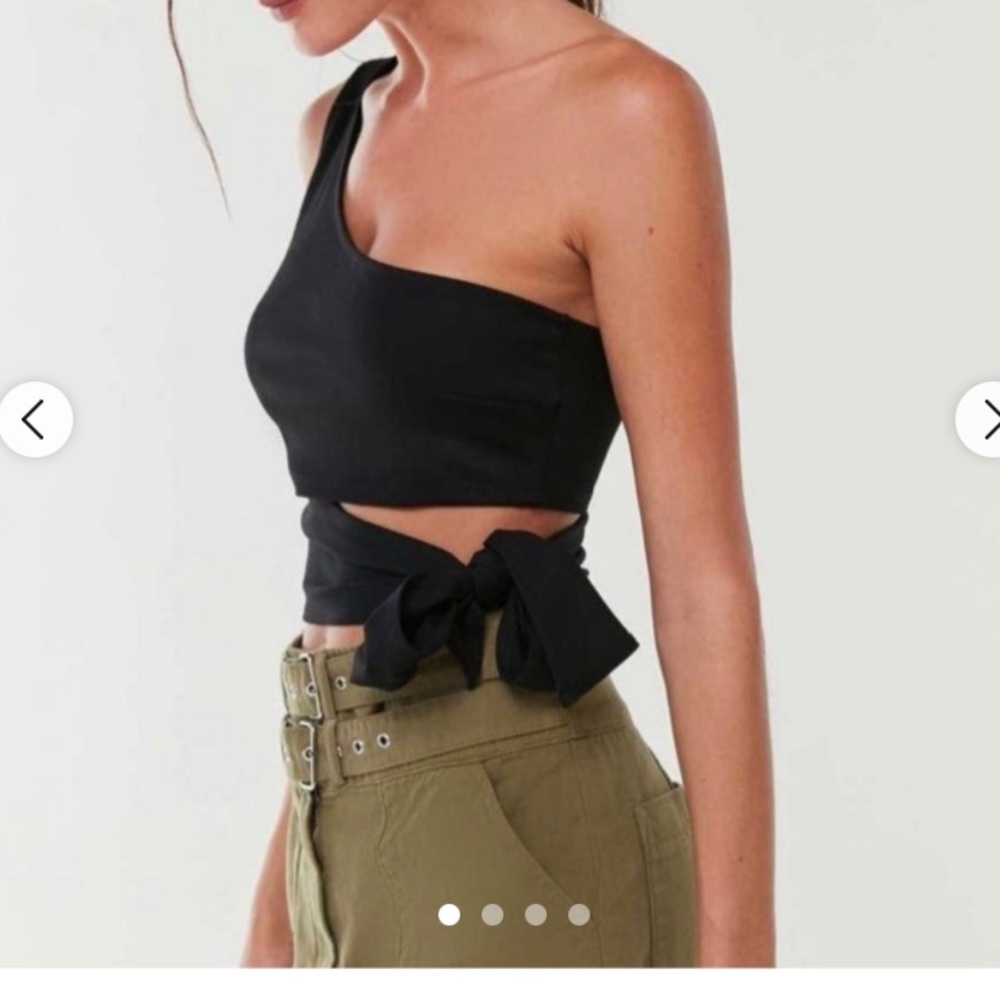 Urban Outfitters black wrap crop top